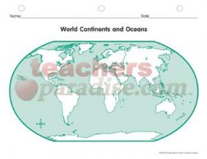 Physical+world+map+continents+and+oceans