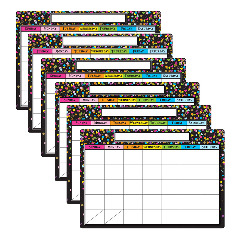 Teachersparadise Ashley Productions Smart Poly Chart Black Confetti