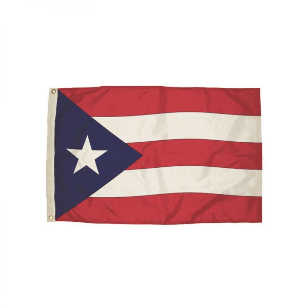 FLAGZONE LLC 3X5 NYLON PUERTO RICO FLAG HEADING & GROMMETS FZ-2642051