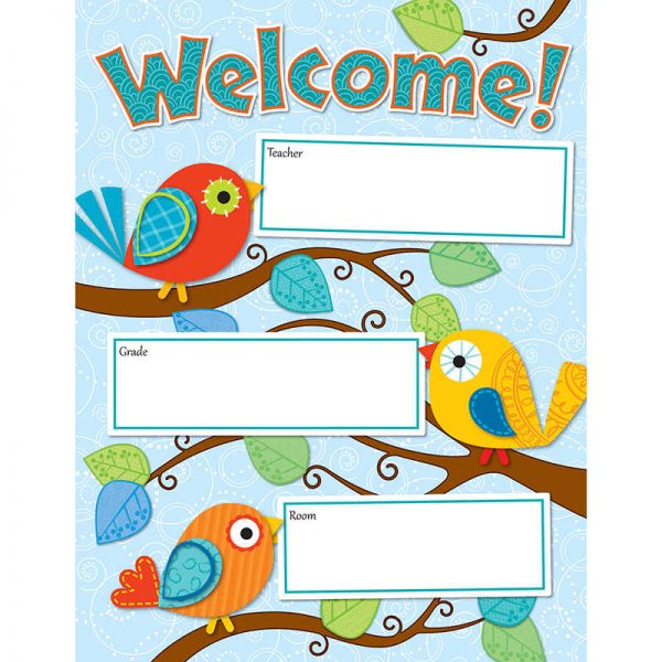 Carson Dellosa Boho Birds Welcome Chart Cd 114190 Teachersparadise 7899