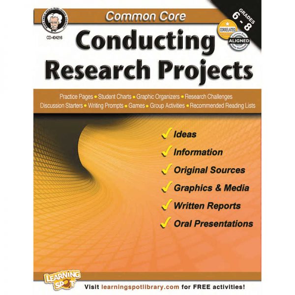 CARSON DELLOSA COMMON CORE CONDUCTING RESEARCH PROJECTS BOOK GRADE 6-8 CD-404216