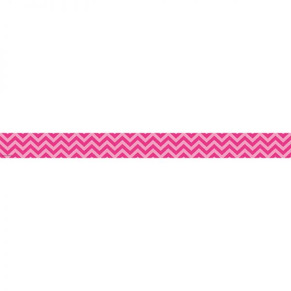 TEACHER CREATED RESOURCES HOT PINK CHEVRON STRAIGHT BORDER TRIM TCR5541