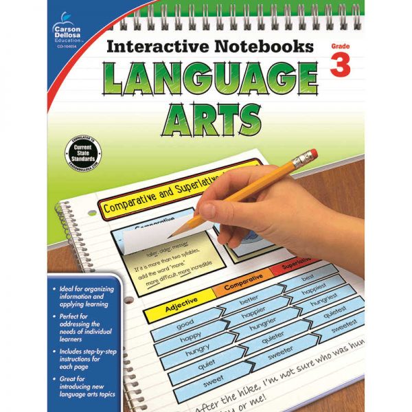 CARSON DELLOSA INTERACTIVE NOTEBOOKS GRADE 3 LANGUAGE ARTS CD-104654