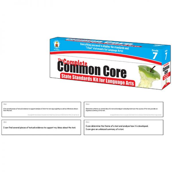 CARSON DELLOSA LANGUAGE ARTS GRADE 7 COMMON CORE KIT STATE STANDARDS CD-158055