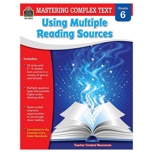 TEACHER CREATED RESOURCES MASTERING COMPLEX TEXT GRADE 6 TCR8070