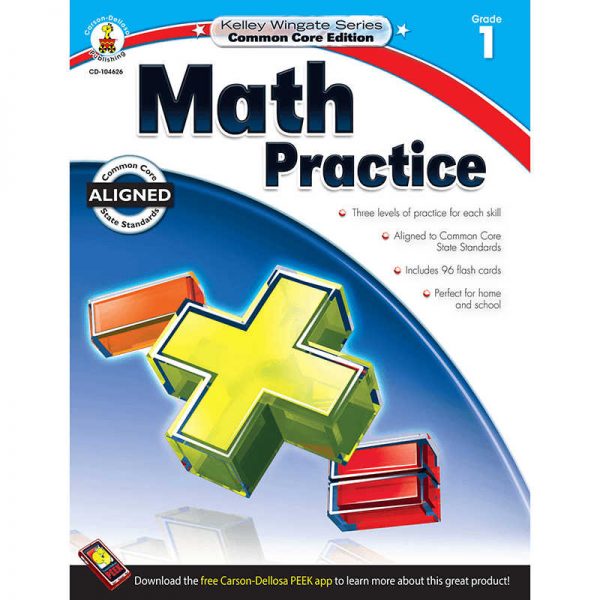 CARSON DELLOSA MATH PRACTICE BOOK GRADE 1 CD-104626