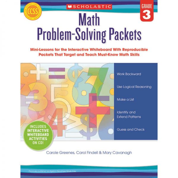 SCHOLASTIC TEACHING RESOURCES MATH PROBLEM SOLVING PACKETS GRADE 3 SC-545954