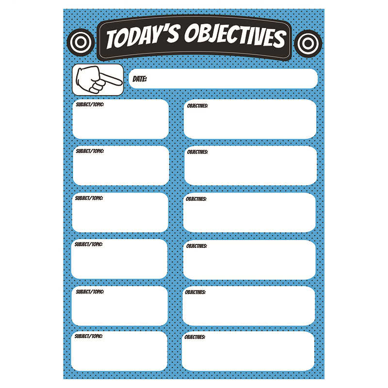 Ashley Productions Objectives Large Magnetic Chart Ash70004