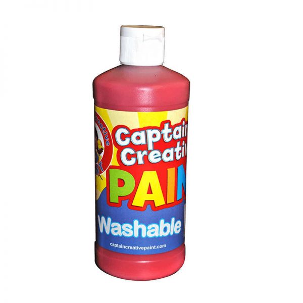 CAPTAIN CREATIVE RED 16OZ WASHABLE PAINT BY CAPTAIN CREATIVE CCR904016