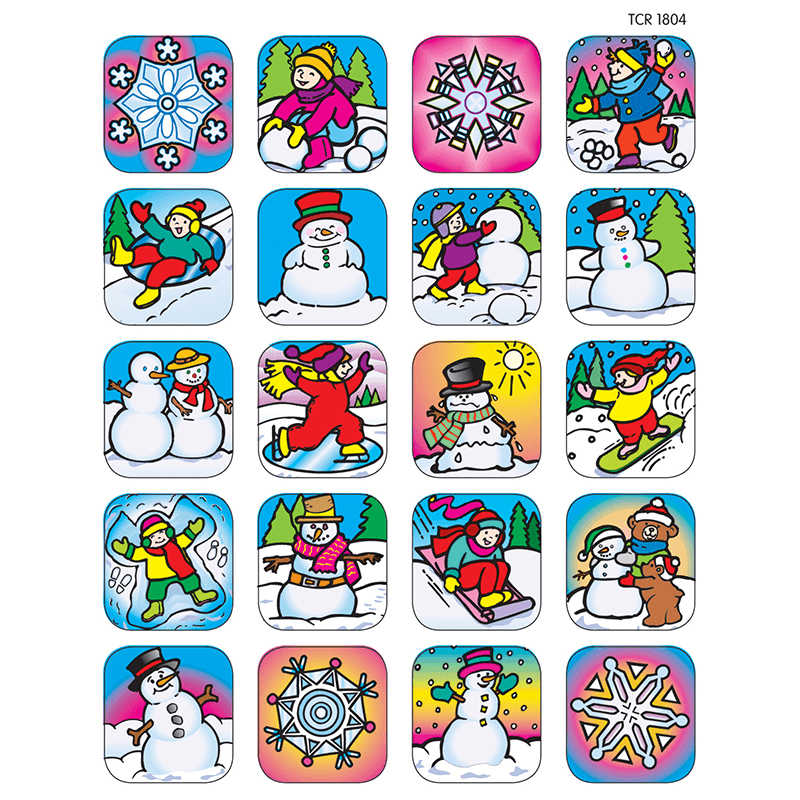 TEACHER CREATED RESOURCES STICKERS WINTER TCR1804 TeachersParadise