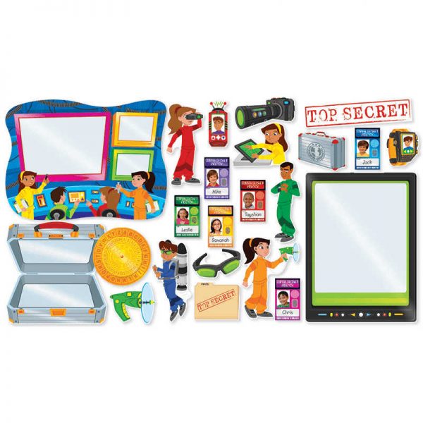 SCHOLASTIC TEACHING RESOURCES SUPER SECRET AGENTS BULLETIN BOARD SC-565369