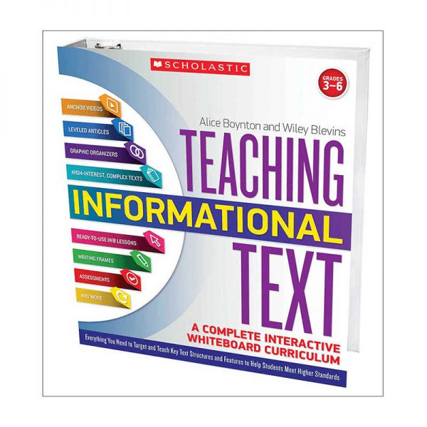 SCHOLASTIC TEACHING RESOURCES TEACHING INFORMATIONAL TEXT A COMPLETE INTERACTIVE WHITEBOARD SC-555037