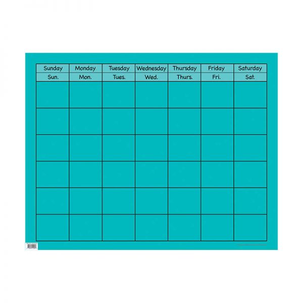 CREATIVE TEACHING PRESS TURQUOISE LARGE CALENDAR CHART CTP1056 ...