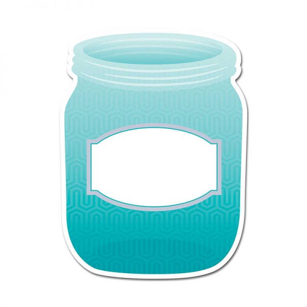 CREATIVE TEACHING PRESS TURQUOISE MASON JAR 6IN DESIGNER CUT OUTS - PAINT CTP6497