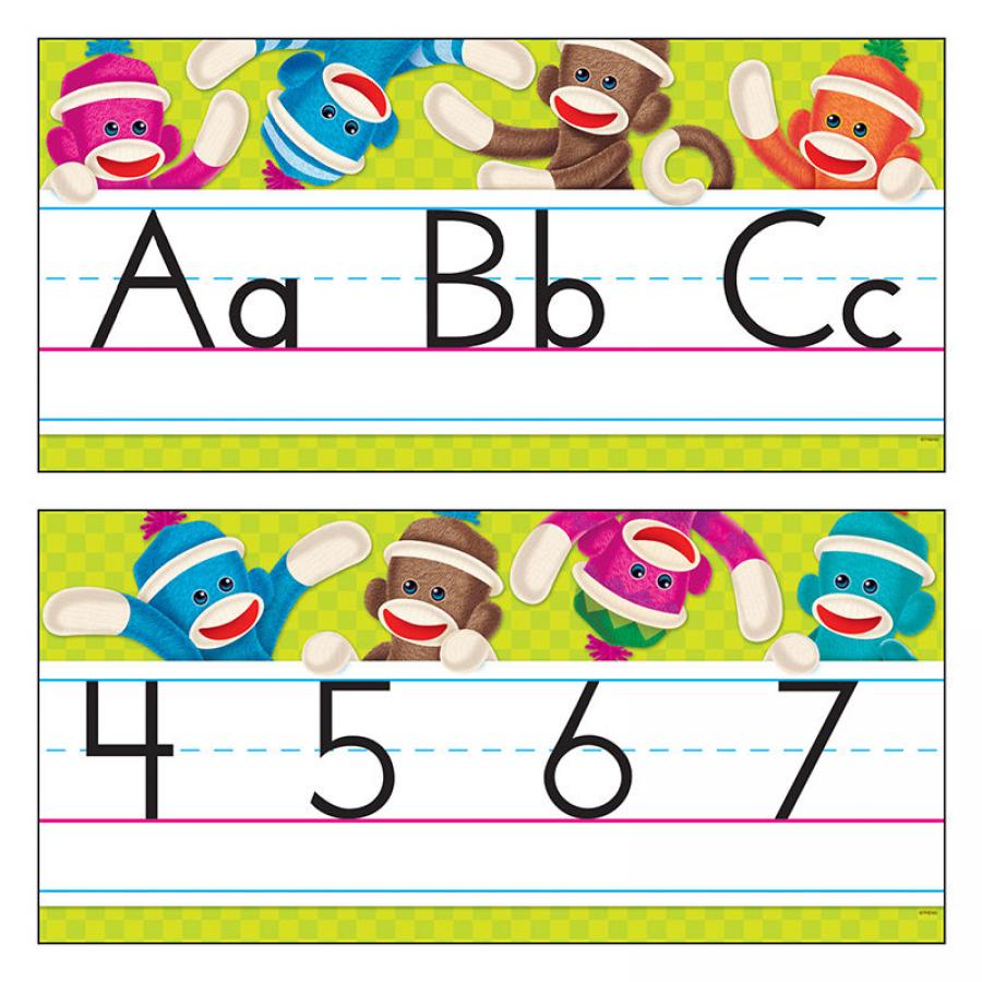 TeachersParadise SOCK MONKEYS ALPHABET LINES