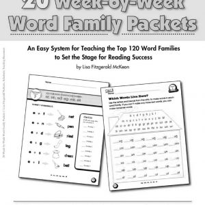 20 Week-by-Week Word Family Learning Packets for Grades K–2 by Scholastic SC-0439929237-992923