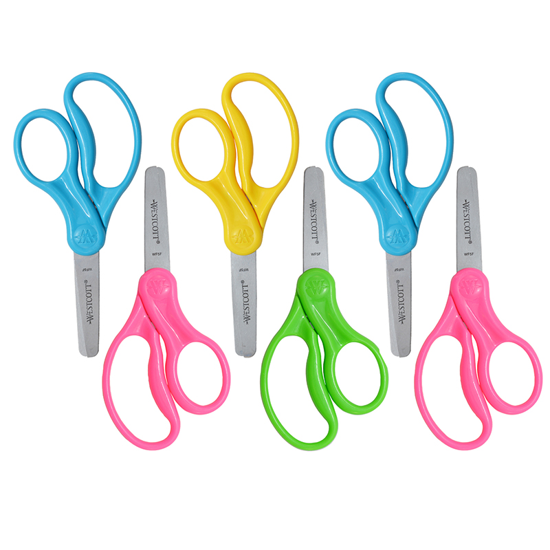 All Nylon Child Safety Scissors, 5 Blunt, Colors Vary