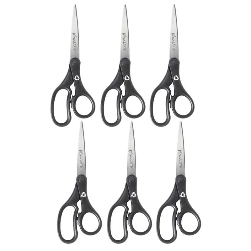 Westcott KleenEarth Scissors, 8 Length, 2-Pack, Black