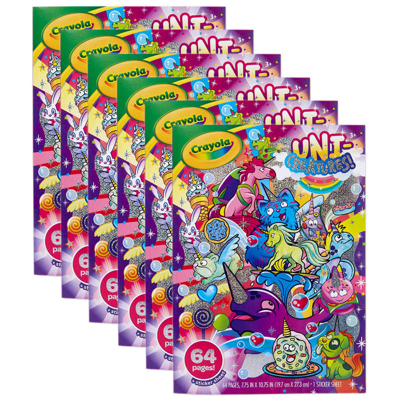 TeachersParadise Crayola® UniCreatures! Coloring Book, Pack of 6