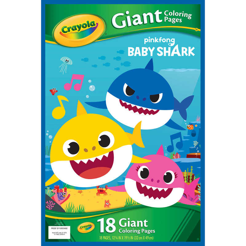 TeachersParadise - Crayola® Giant Coloring Pages, Baby Shark - BIN40936