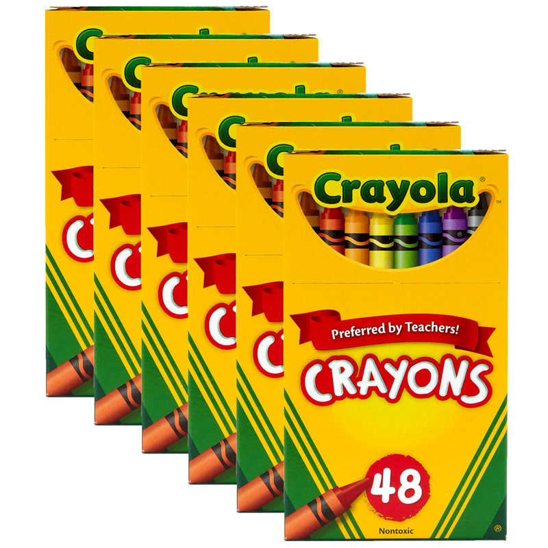 TeachersParadise - Crayola® Crayons, Regular Size, 48 Per Box, 6 Boxes ...