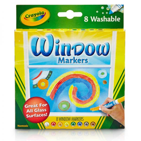 TeachersParadise - Crayola® Washable Window Markers, 8 Count - BIN588165