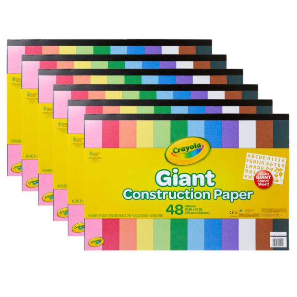 TeachersParadise - Crayola® Giant Construction Paper Pad with Stencils ...