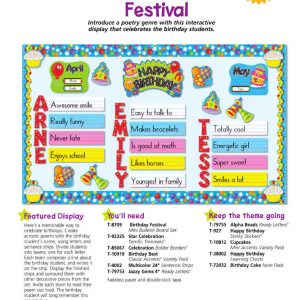 Birthday Festival Mini Bulletin Boards by TREND enterprises T-8709