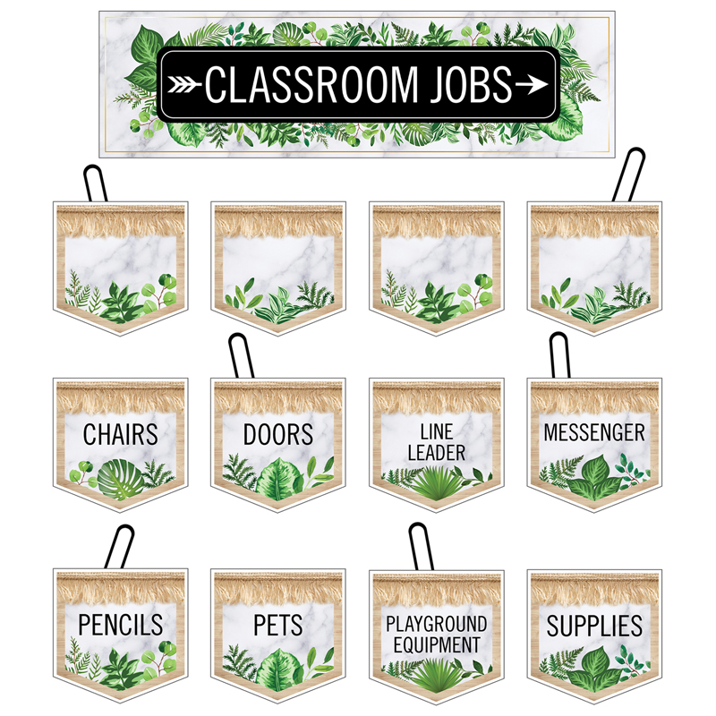 Schoolgirl Style™ Simply Boho Classroom Jobs Mini Bulletin Board Set