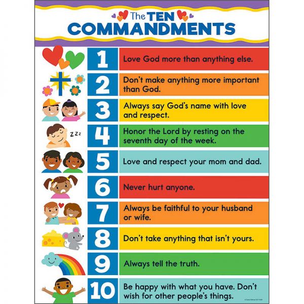 TeachersParadise - Carson Dellosa Education Ten Commandments Chart - CD ...