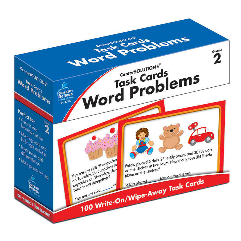 TeachersParadise - Carson Dellosa Education Word Problems Task Card ...