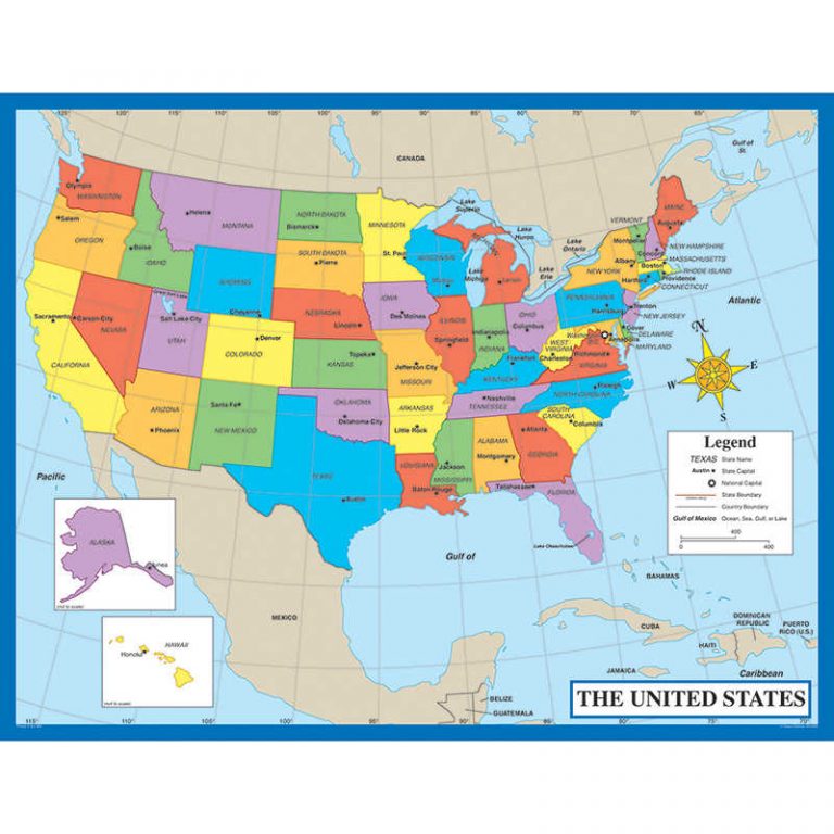TeachersParadise - Carson Dellosa Education Map of the United States ...