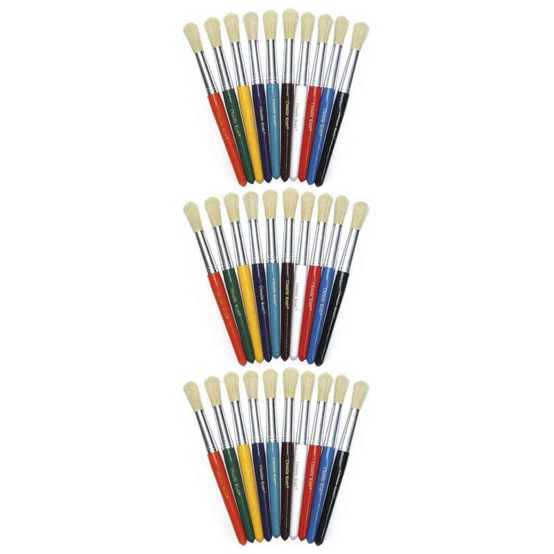 Creativity Street 7.5 Long Flat Stubby Beginner Paint Brushes 10 Per Pack 3  Packs, 1 - Kroger