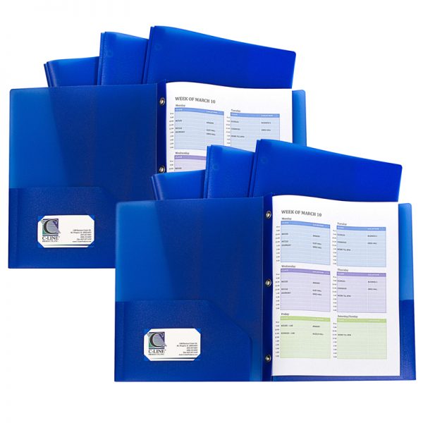 TeachersParadise - C-Line® Two-Pocket Heavyweight Poly Portfolio Folder ...