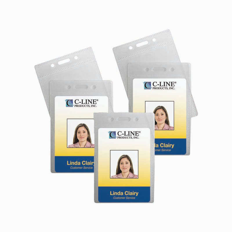 Teachersparadise - C-line® Id Badge Holders, Poly, Vertical, 2-1 2 X 3 