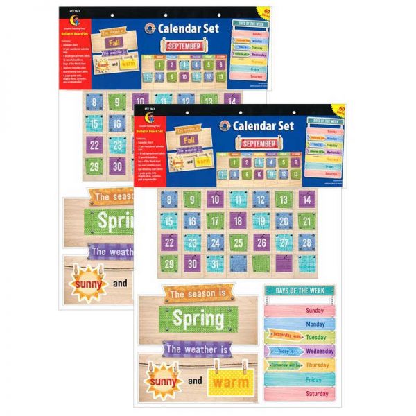 Teachersparadise Creative Teaching Press® Upcycle Style Calendar Bulletin Board Set 2 Sets 2843