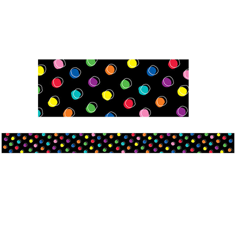 red and black polka dot border
