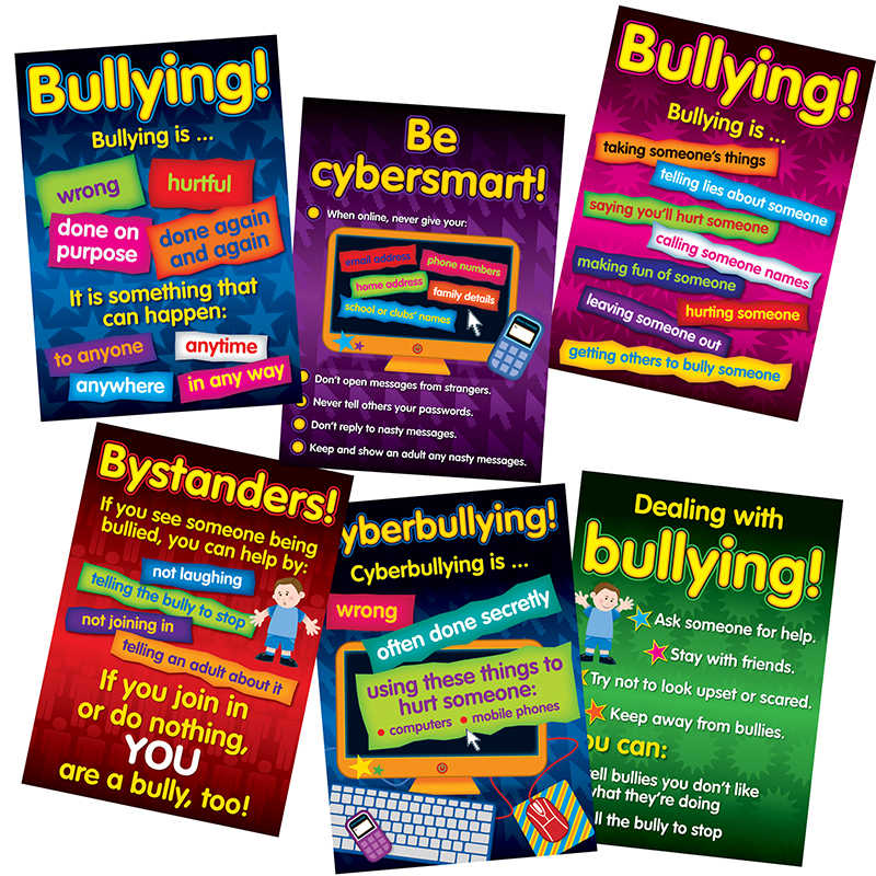 TeachersParadise - Didax Bullying in a Cyber World 6-Poster Set, Grades ...