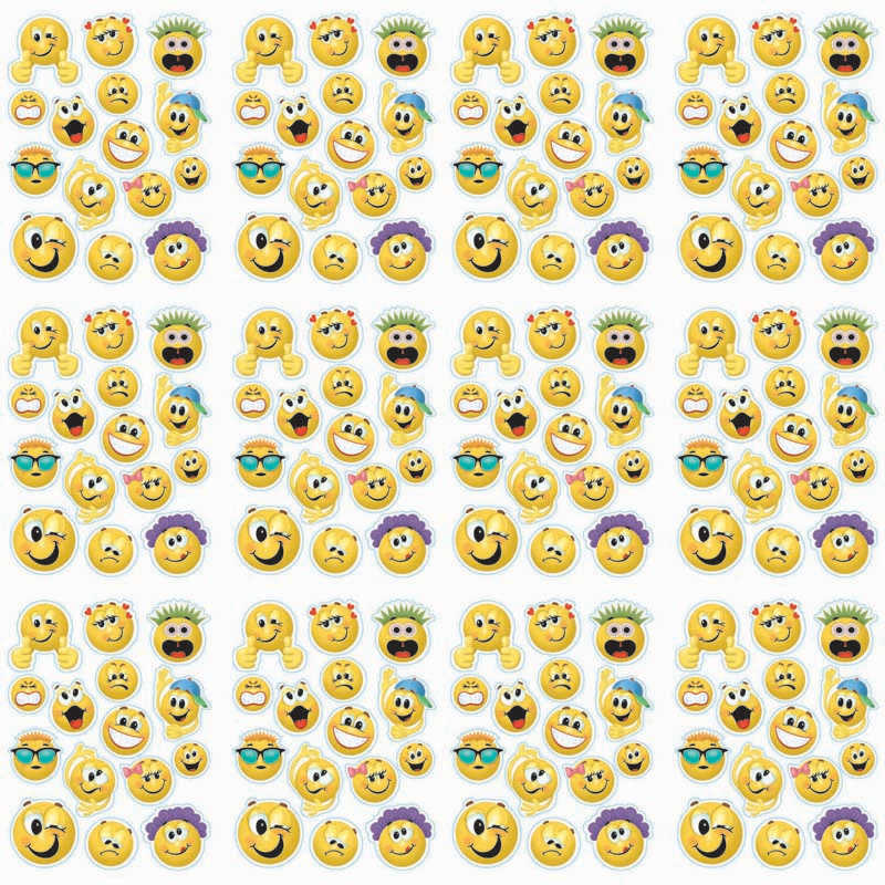 TeachersParadise - Eureka® Emoticons Window Clings, 12 Packs - EU-836033-12