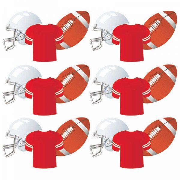 Eureka® Football Assorted Cut Outs, 36 Per Pack, 6 Packs