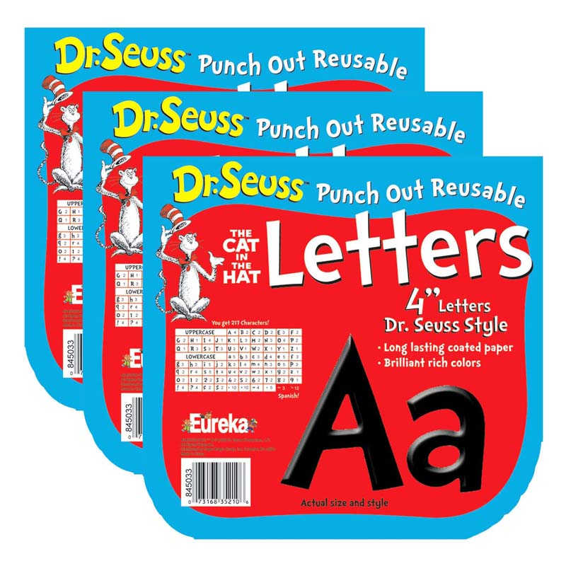 TeachersParadise - Eureka® Dr. Seuss™ Punch Out Deco Letters, 4