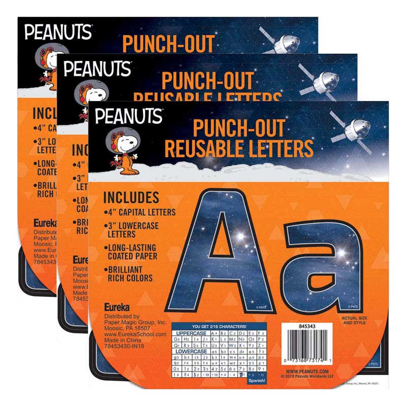 TeachersParadise - Eureka® Peanuts® NASA Deco Letters, 216 Per Pack, 3 ...