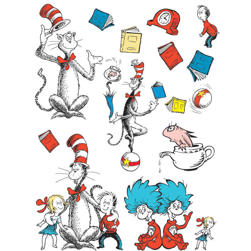 TeachersParadise - Eureka® Cat in the Hat™ Large Characters Bulletin ...