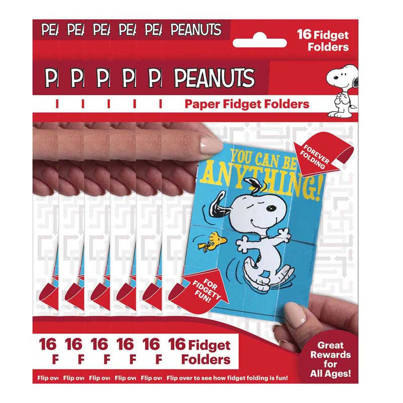 Teachersparadise Eureka® Fidget Folders Peanuts® 16 Per Pack 6 Packs Eu 872009 6 