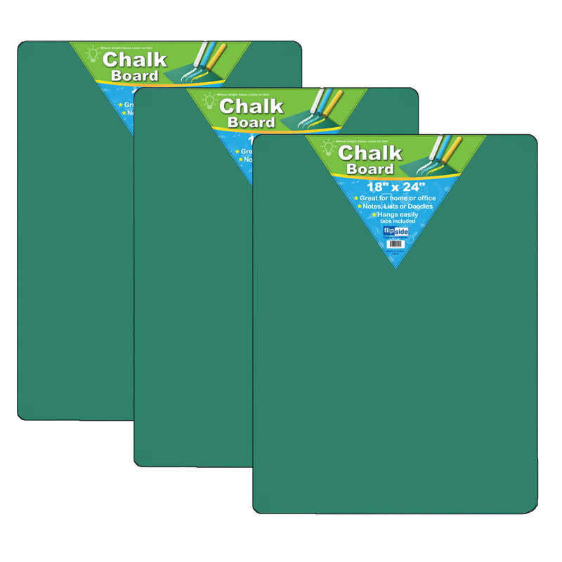 TeachersParadise - Flipside Chalk Board, Green, 18" X 24", Pack Of 3 ...