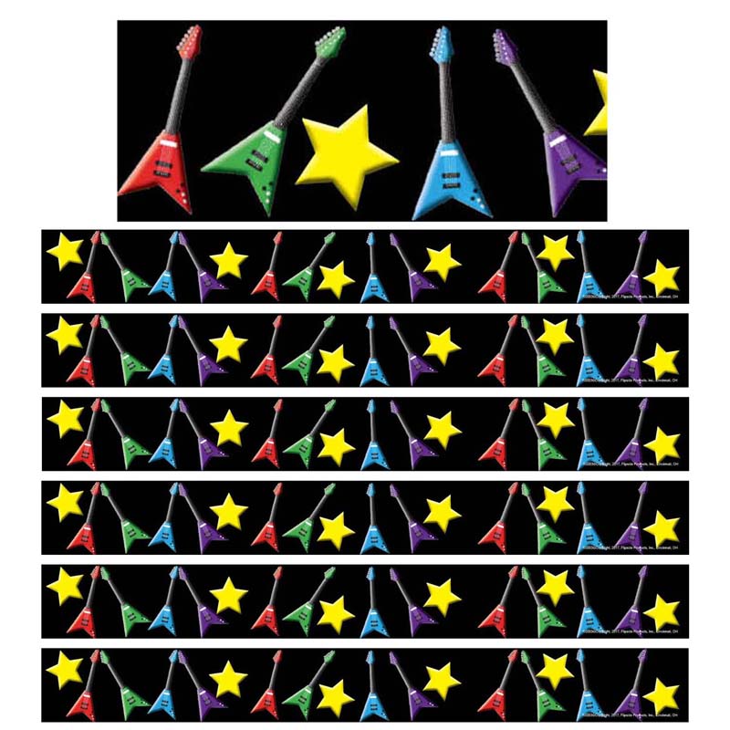 TeachersParadise - Hayes Publishing Rock Star Border Trim, 18 Pieces ...