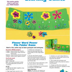 Flower Word Power File Folder Game by TREND enterprises