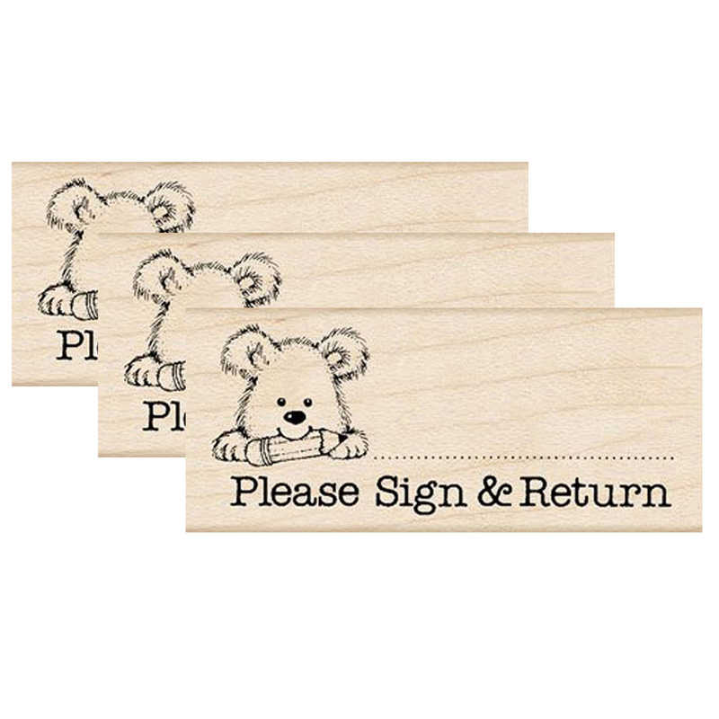 TeachersParadise - Hero Arts Please Sign & Return Pup Stamp, Pack of 3 ...