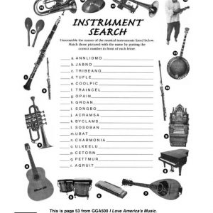 Instrument Search – I Love America’s Music by Gary Grimm & Associates – GGA500