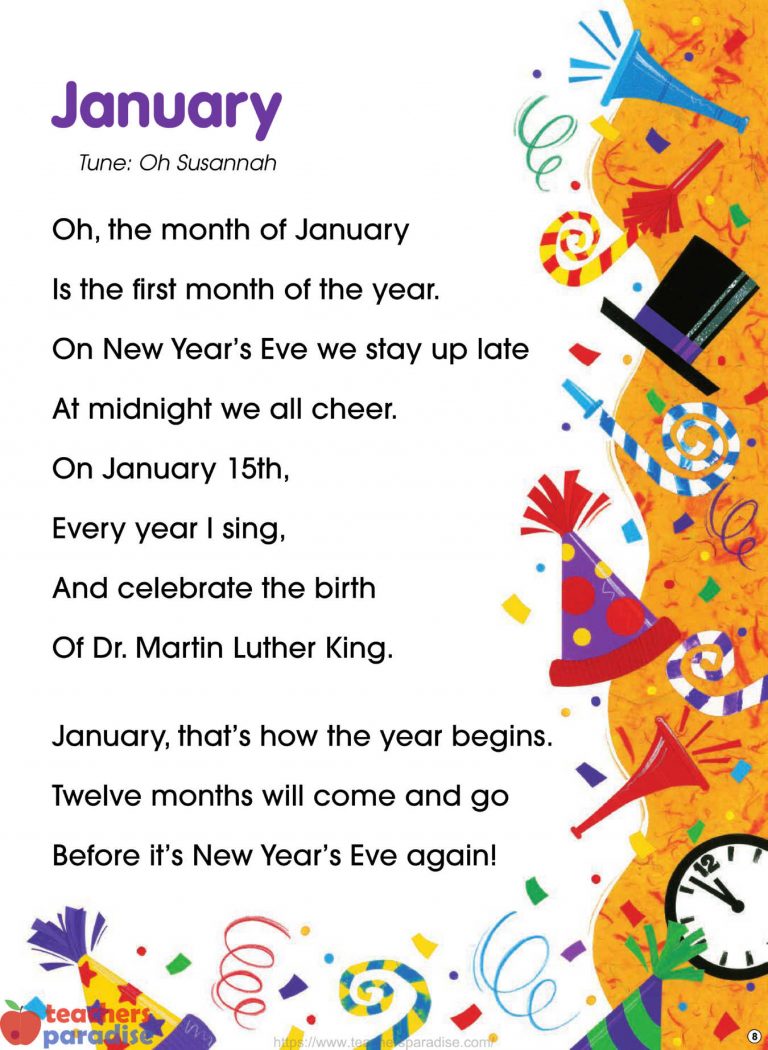 TeachersParadise Scholastic Calendar Time Sing Along Flip Chart and